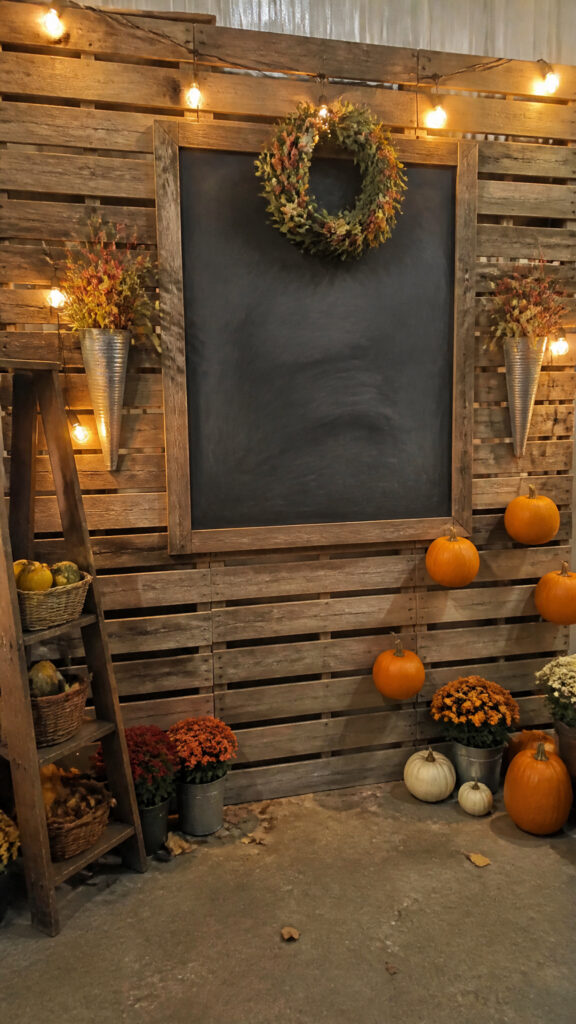 Chalkboard and Pallet Wall Photo Station