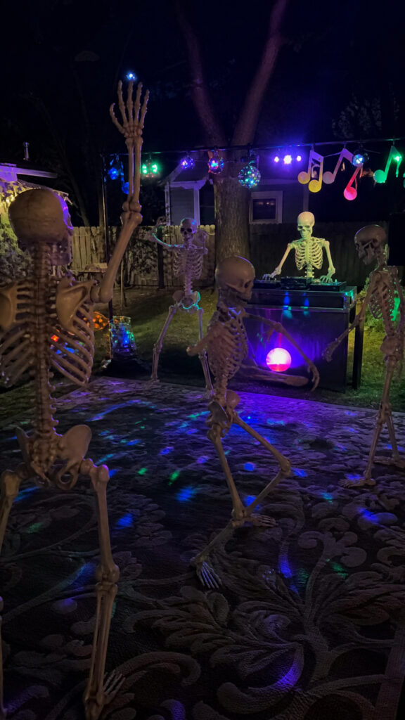 Skeleton Dance Party with Lights