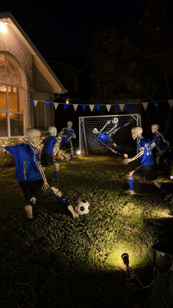 Skeleton Sports Team Display