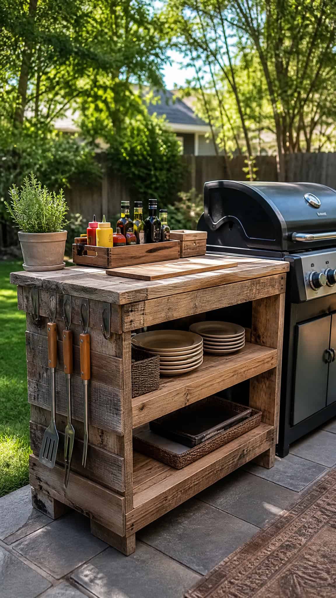 Repurpose Old Pallets Into a Grill Station