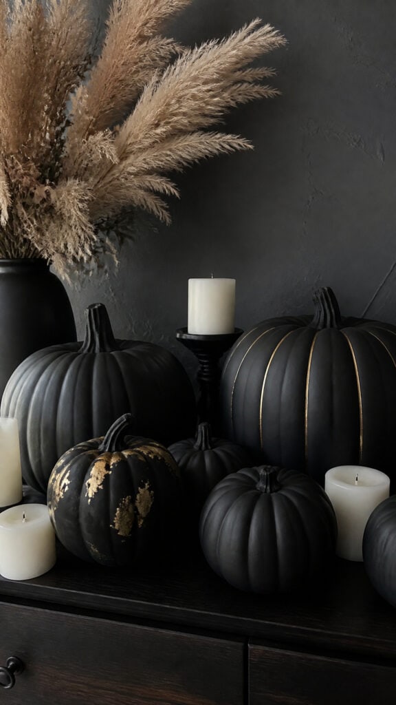 Matte Black Modern Pumpkins