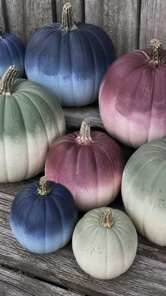 Ombre Painted Pumpkins