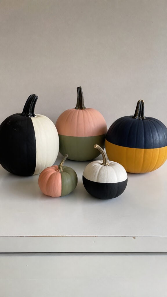 Two-Tone Color Block Pumpkins