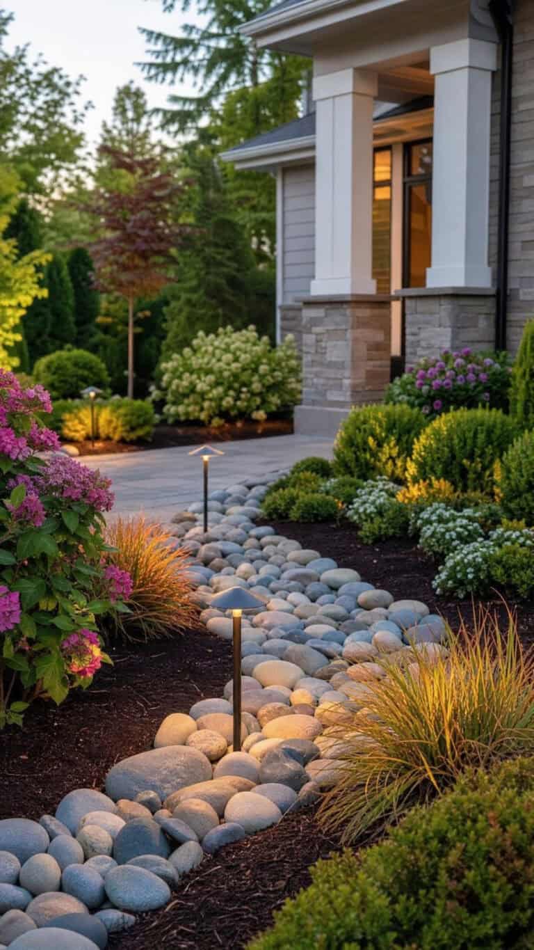 Why River Rock and Mulch Make the Perfect Landscaping Duo