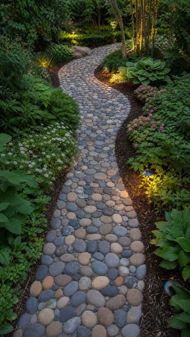 Create a Meandering River Rock Pathway