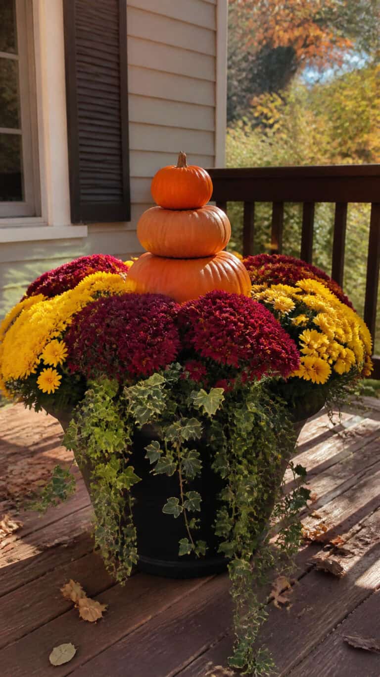 Classic Mum and Pumpkin Tower