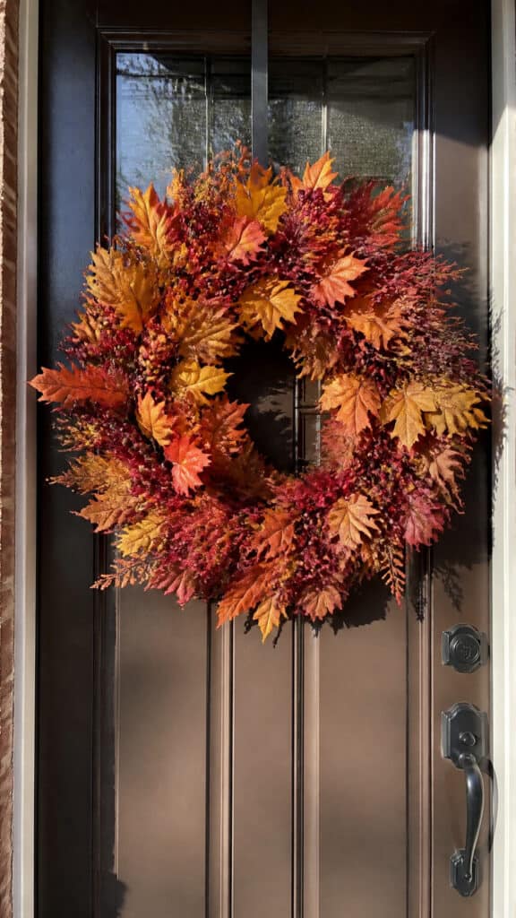 Classic Autumn Leaves and Berries Wreath