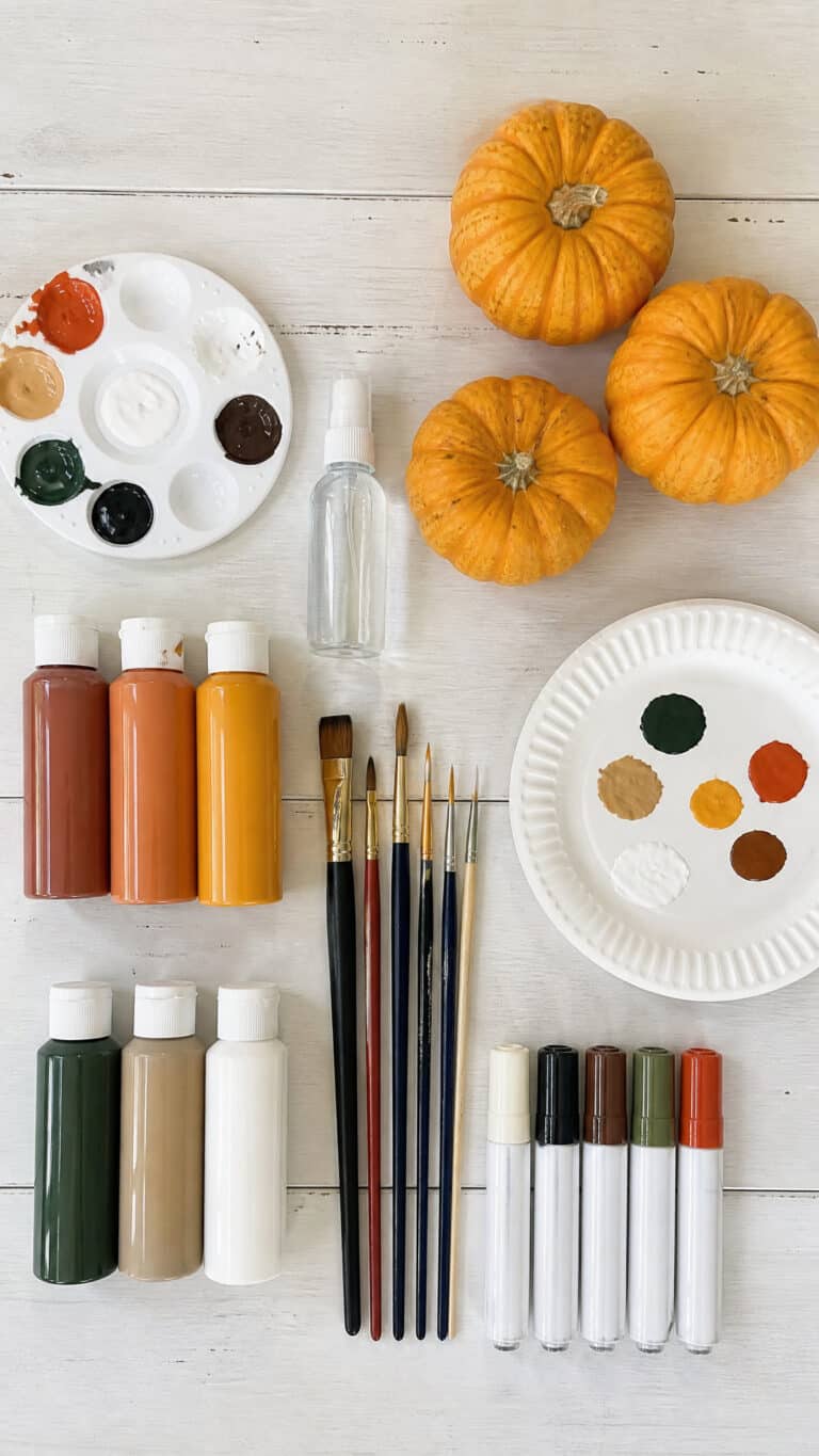 Gathering Your Mini Pumpkin Painting Supplies
