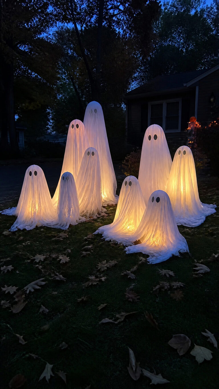 Ghostly Gathering on the Front Lawn