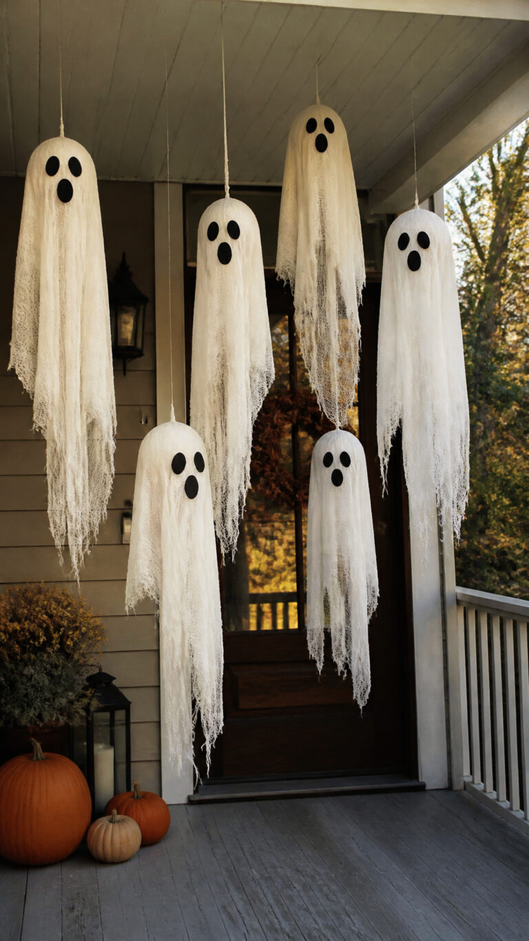 Vertical Hanging Ghost Family